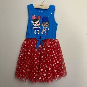 3-28 girls LOL Dolls dress tulle medium 7-8